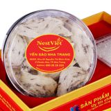 Bộ 1 hộp yến thô nguyên tổ còn lông Yến Sào Khánh Hoà 0.1Kg. Thương Hiệu NestViet.
