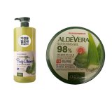 Bộ 1 sữa tắm dưỡng da 500g + 1 gel dưỡng thể organia white good nature aloe vera 300g