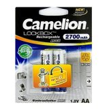 Bộ 2 pin sạc camelion lockbox 2700mah 1,2v aa tigđ135