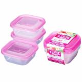 [HCM]Bộ 3 hộp nhựa 380ml màu hồng Konbini 4955959129226