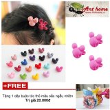 Bộ 3 Kẹp Tóc Micky Ktah6 (Tím) + Tặng Dây Buộc Tóc Sắc Màu