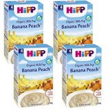 Bộ 4 hộp bột dinh dưỡng HiPP sữa chuối đào cho trẻ trên 4 tháng 250g
