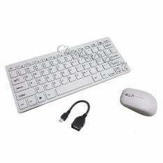  Bộ bàn phím chuột dành cho điện thoại Androi và cáp OTG  Trắng và đen  