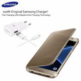 Bộ Bao da Clear View cho Samsung Galaxy S7 + Bộ sạc nhanh cho Samsung Galaxy S7