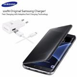 Bộ Bao da Clear View cho Samsung S7 Edge + Bộ sạc nhanh Galaxy S7 edge
