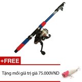 Bộ cần câu tiện dụng khp 2.4 + tặng 1 mồi giả