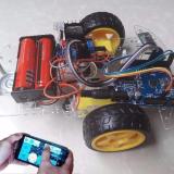 Bộ dụng cụ tự học chế tạo robot xe điều khiển bằng điện thoại + tặng kèm tài liệu tự học và lắp ráp