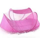 Bộ màn chụp kèm đệm chống muỗi cho trẻ em Happy baby kèm gối ( hồng)