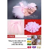 Bộ váy chụp ảnh + Tặng 1 nơ chân xinh xắn màu sắc bất kì (hồng phấn)
