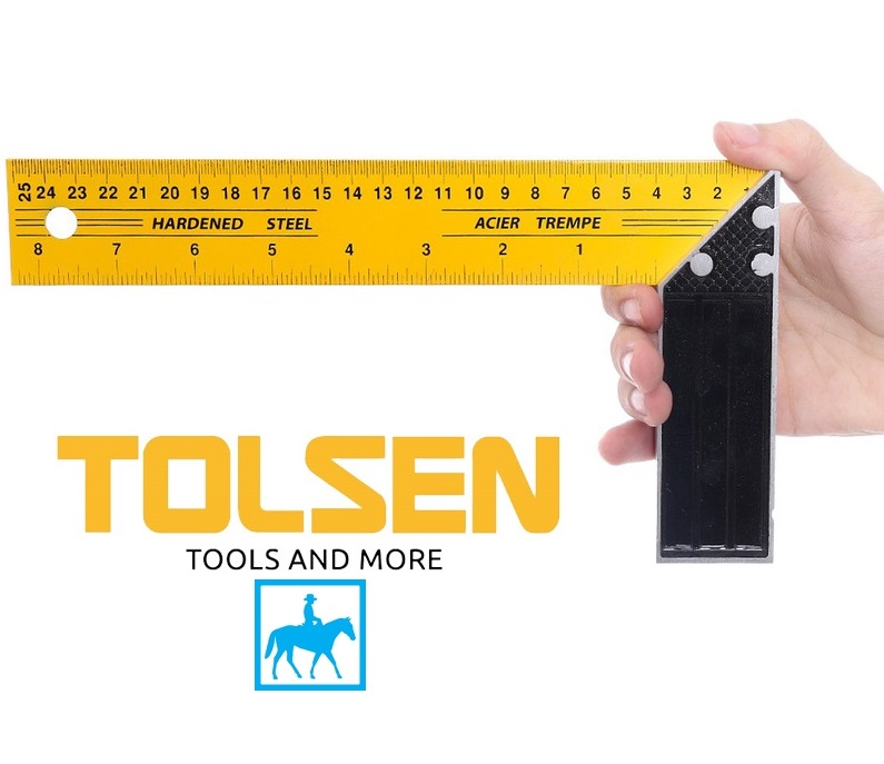 Thước ke thước đo góc vuông 250mm 10inch tolsen 35080