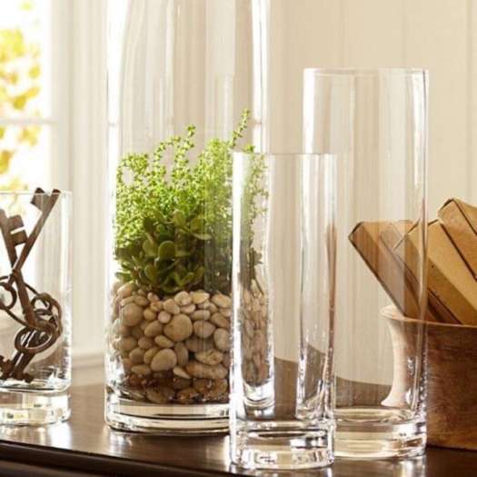 Lọ hoa decor - lọ hoa thủy tinh trang trí trụ tròn d10x25, 10x30