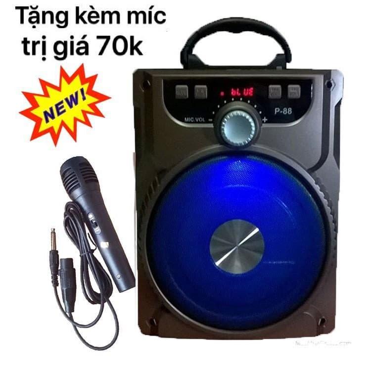 Loa bluetooth hát Karaoke Xách tay P87 P88 P89 tặng kèm Micro.Loa