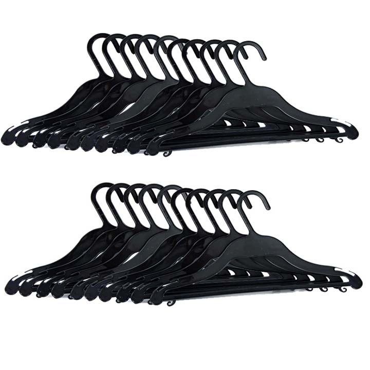 [HCM]Bộ 50 móc nhựa treo quần áo (Đen)