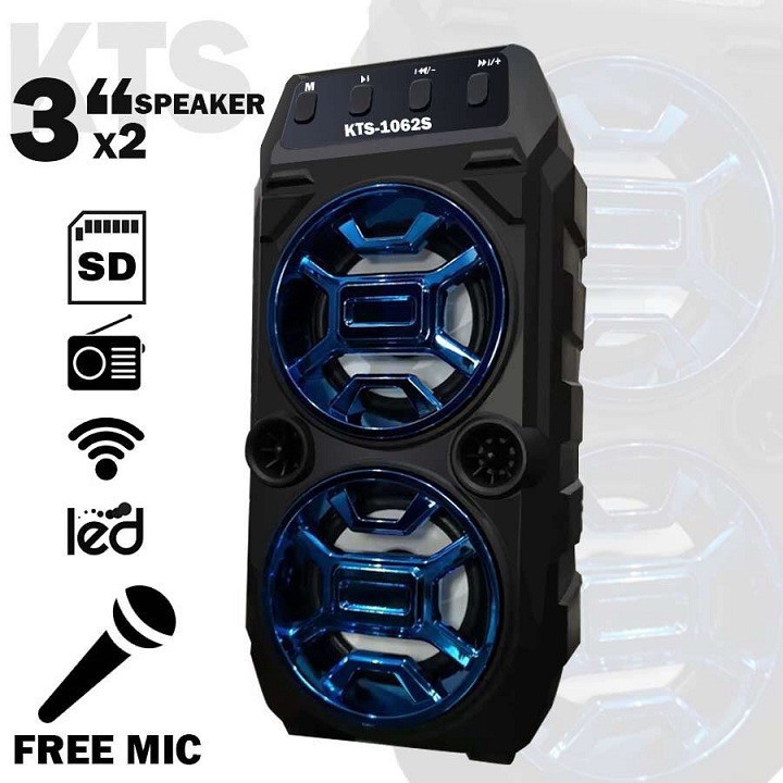 Loa karaoke KTS-1036, 1062blutooth tặng kèm miro karaoke