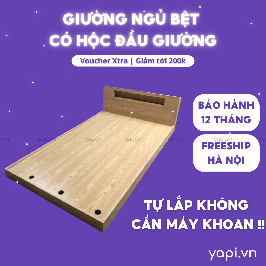 Giường ngủ bệt cao cấp yapi phong cách nhật bản ghc-9224 - nội thất phòng ngủ