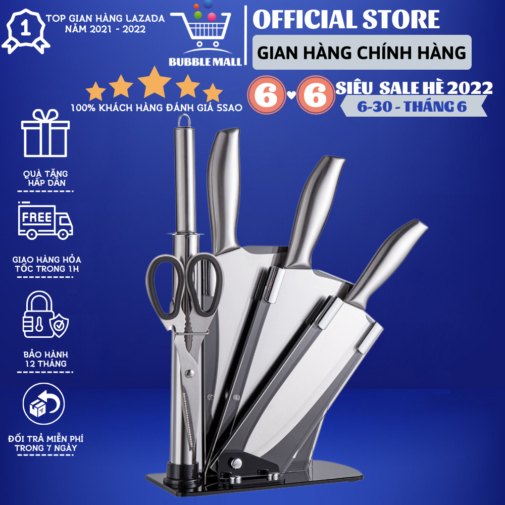 (Lᴏại 1)[KHẮC CHỮ] Bộ Dao Làm Bếp Nhật Bản 5 Món Làm Từ Inox Bền Đẹp Cứng Chắc, Chống Gỉ Sét, Chống Ăn Mòn, An Toàn Sử Dụng CG CENTER