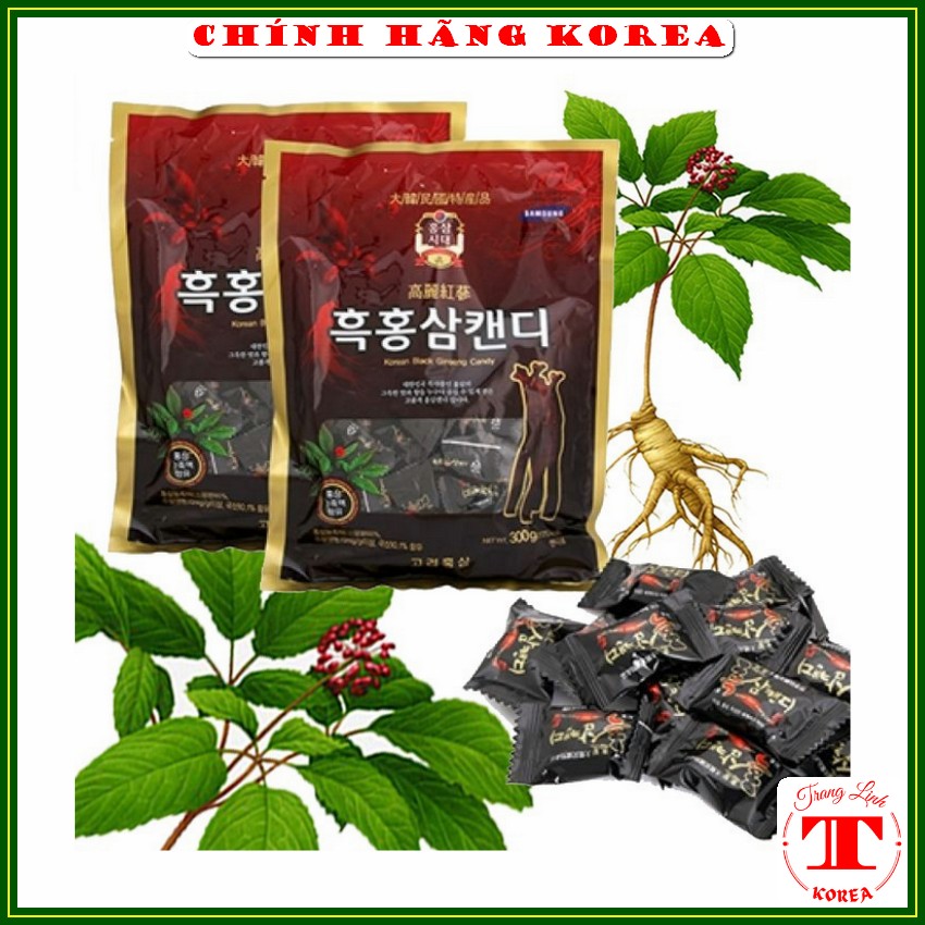 Kẹo hắc sâm hàn quốc, gói 300gr - Kẹo sâm samsung chính hãng Korea