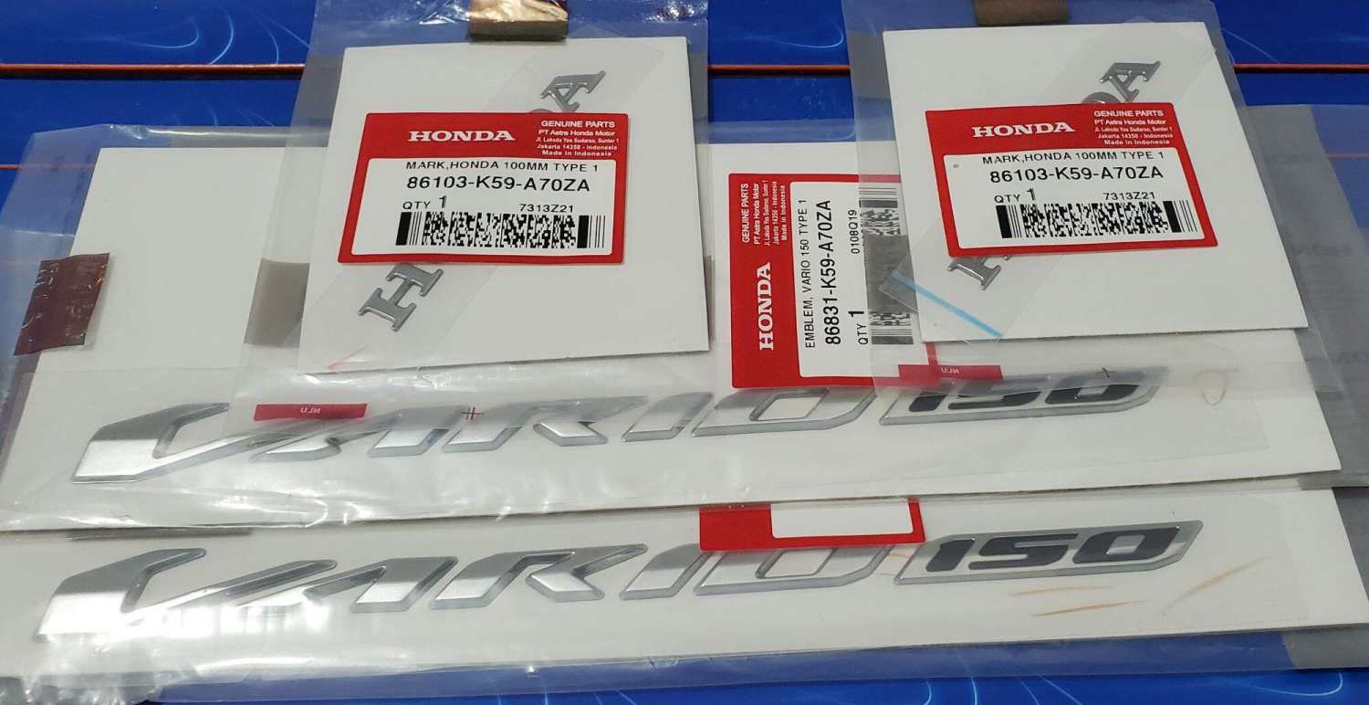 Bộ tem chữ nổi vario 150 2018-2022 zin honda indo nhập khẩu