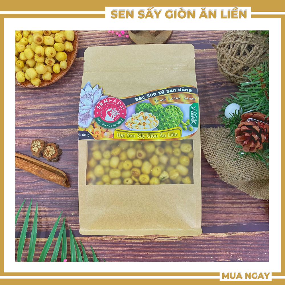 Hạt sen sấy giòn ăn liền Senfarm