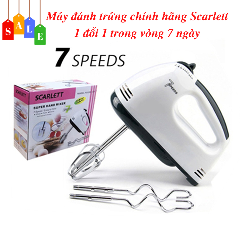 [GIÁ SỈ] MÁY ĐÁNH TRỨNG CẦM TAY MÁY ĐÁNH TRỨNG MINI CẦM TAY SCARLETT 7 TỐC ĐỘ CỰC MẠNH - HOẠT ĐỘNG ÊM ÁI- THIẾT KẾ KẾT CẤU ĐŨA KHUẤY TULIP VÀ SOẮN PHÙ HỢP SỬ DỤNG NHIỀU MỤC ĐÍCH