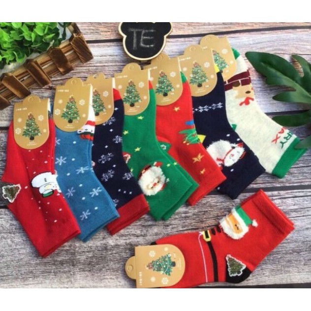Set 10 đôi tất noel cao cấp cho bé