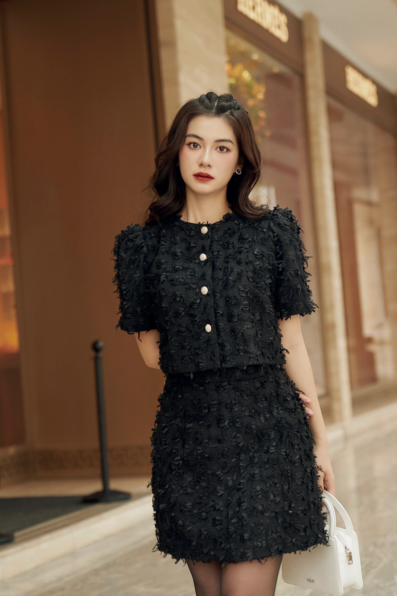 Olv - áo gigi black top