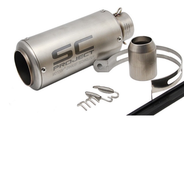 Pô SC Tròn Đuôi Lưới - Họng 51mm, Lon Ngắn Tiếng Nổ Mạnh Mẽ