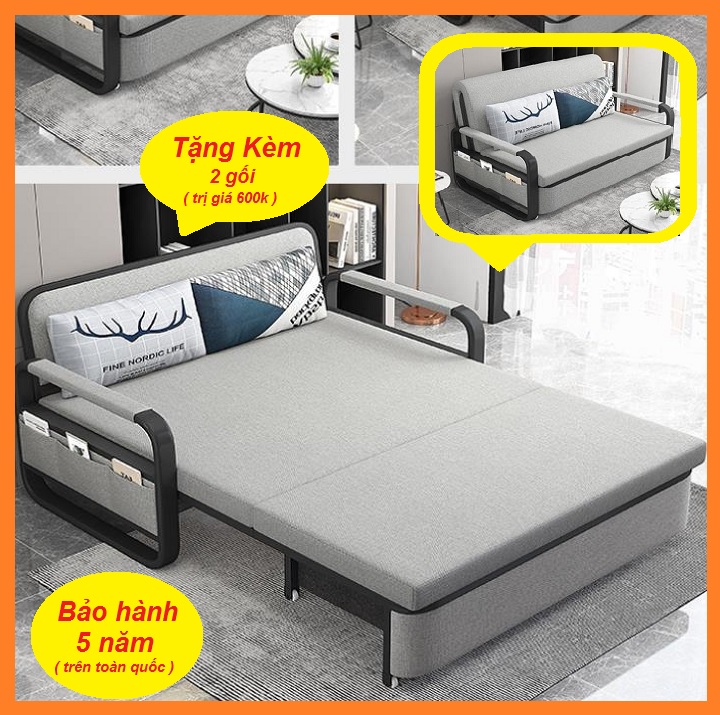 [Trả góp 0%][Có Video] Giường Hộp Nệm Bọt Biển Kiêm Ghế Sofa Giường 1m90 x 1m31 Giường Sofa Gấp Gọn Giường Đa Năng