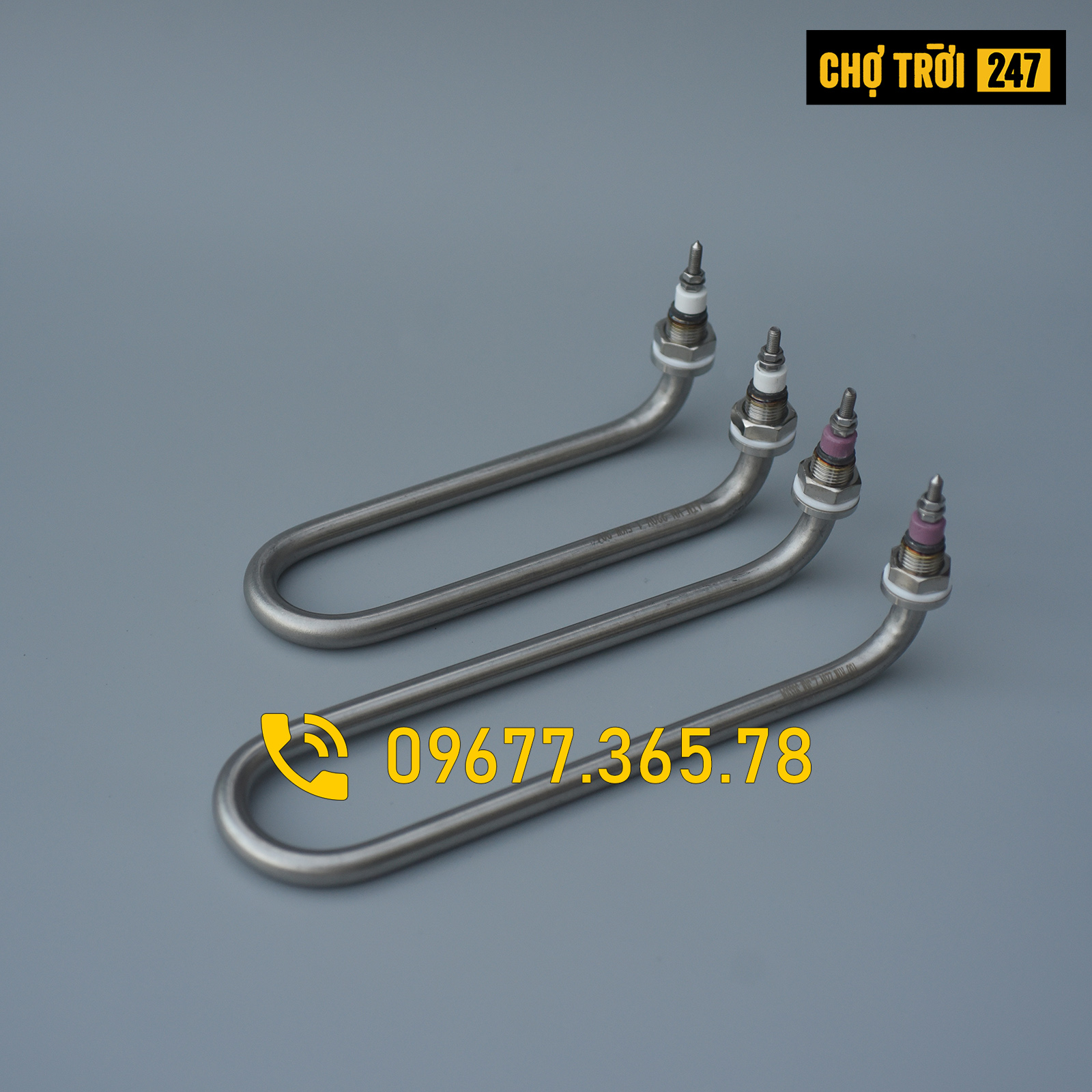 Thanh nhiệt điện trở U quỳ dùng để nấu phở, đun nước, hấp bánh chất liệu innox 304 điện áp 220v,380v