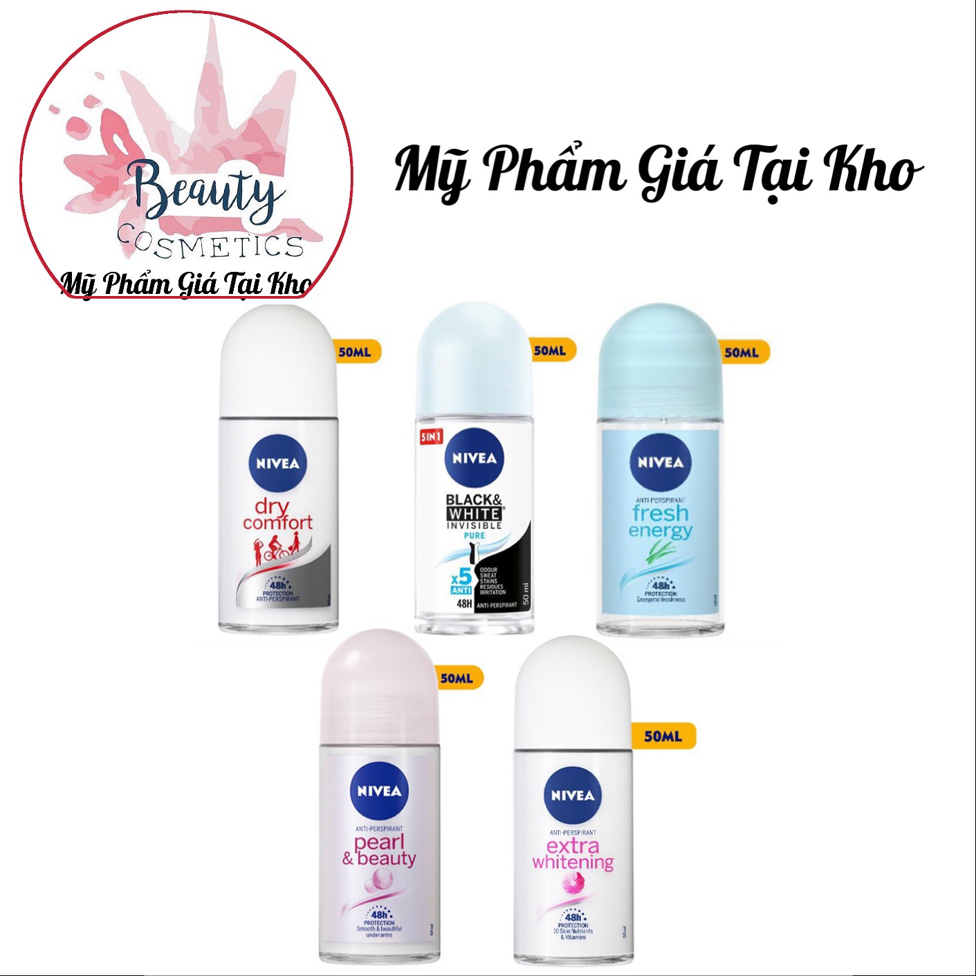 Lăn Khử Mùi Nivea Nữ đủ loại 50ml