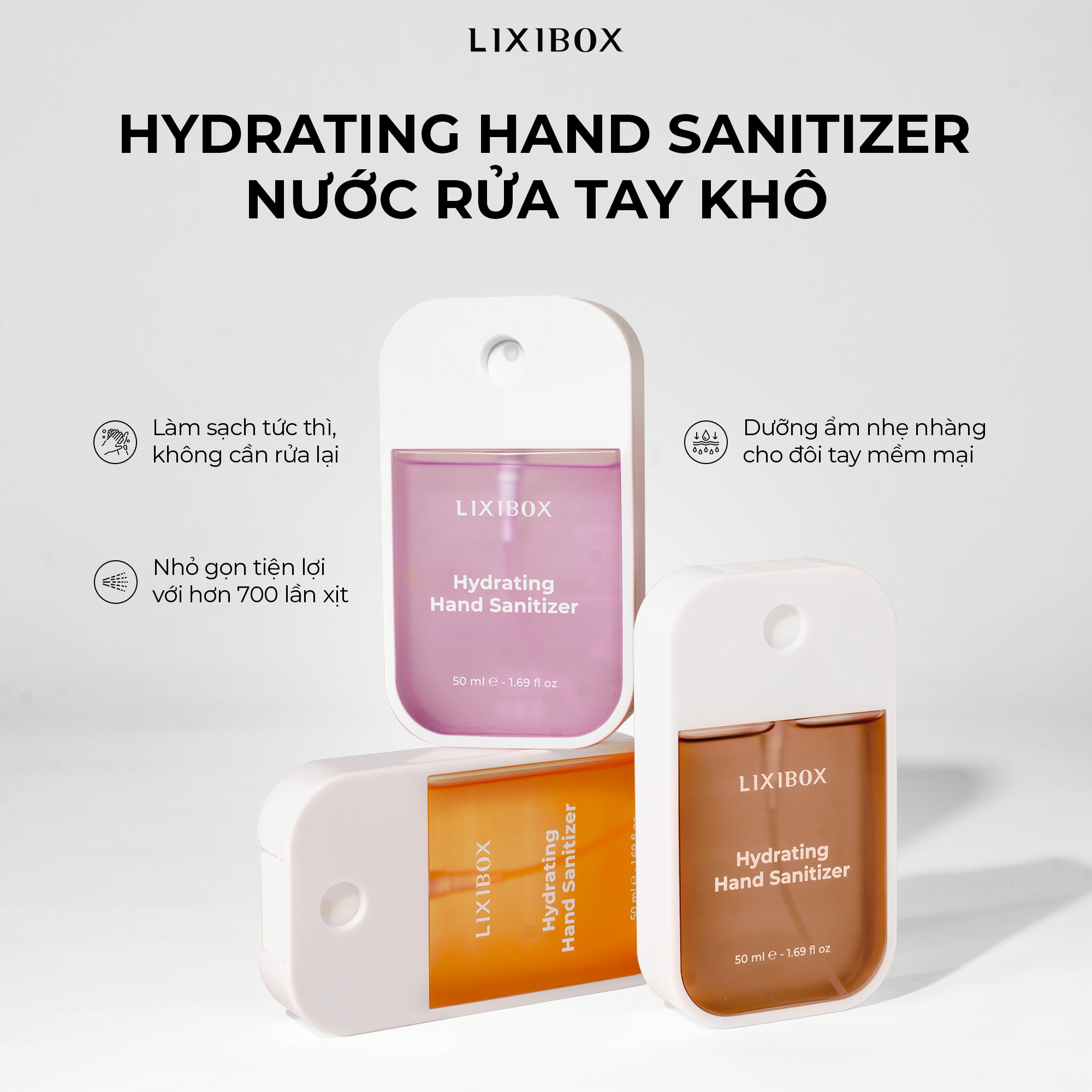  Nước Rửa Tay Khô Lixibox Hydrating Hand Sanitizer 