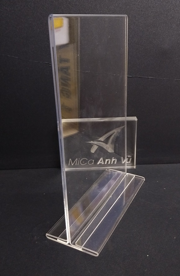 Kệ menu mica size A5 15x21cm để thực đơn đế trong suốt - VN
