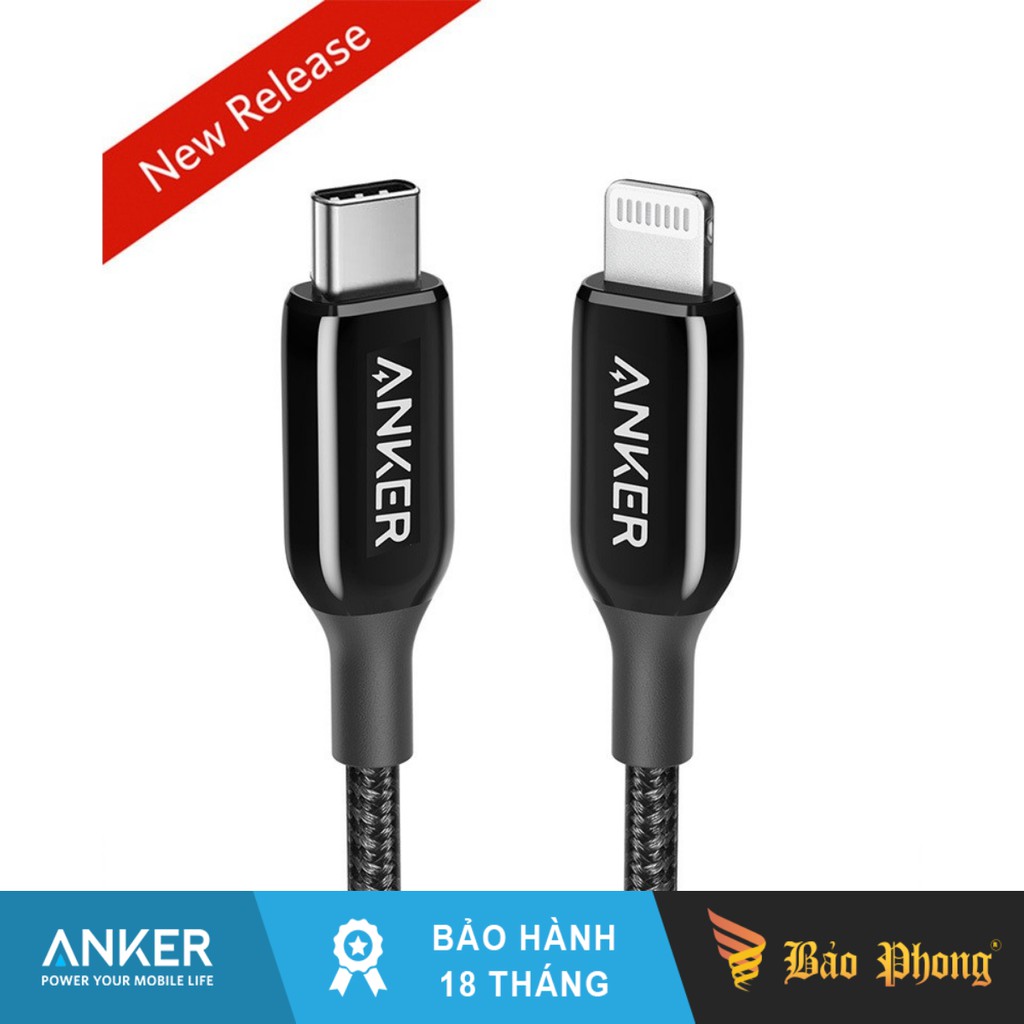Dây Cáp PD Anker A8842 Powerline III + Usb C to Lighting Dài 0.9m