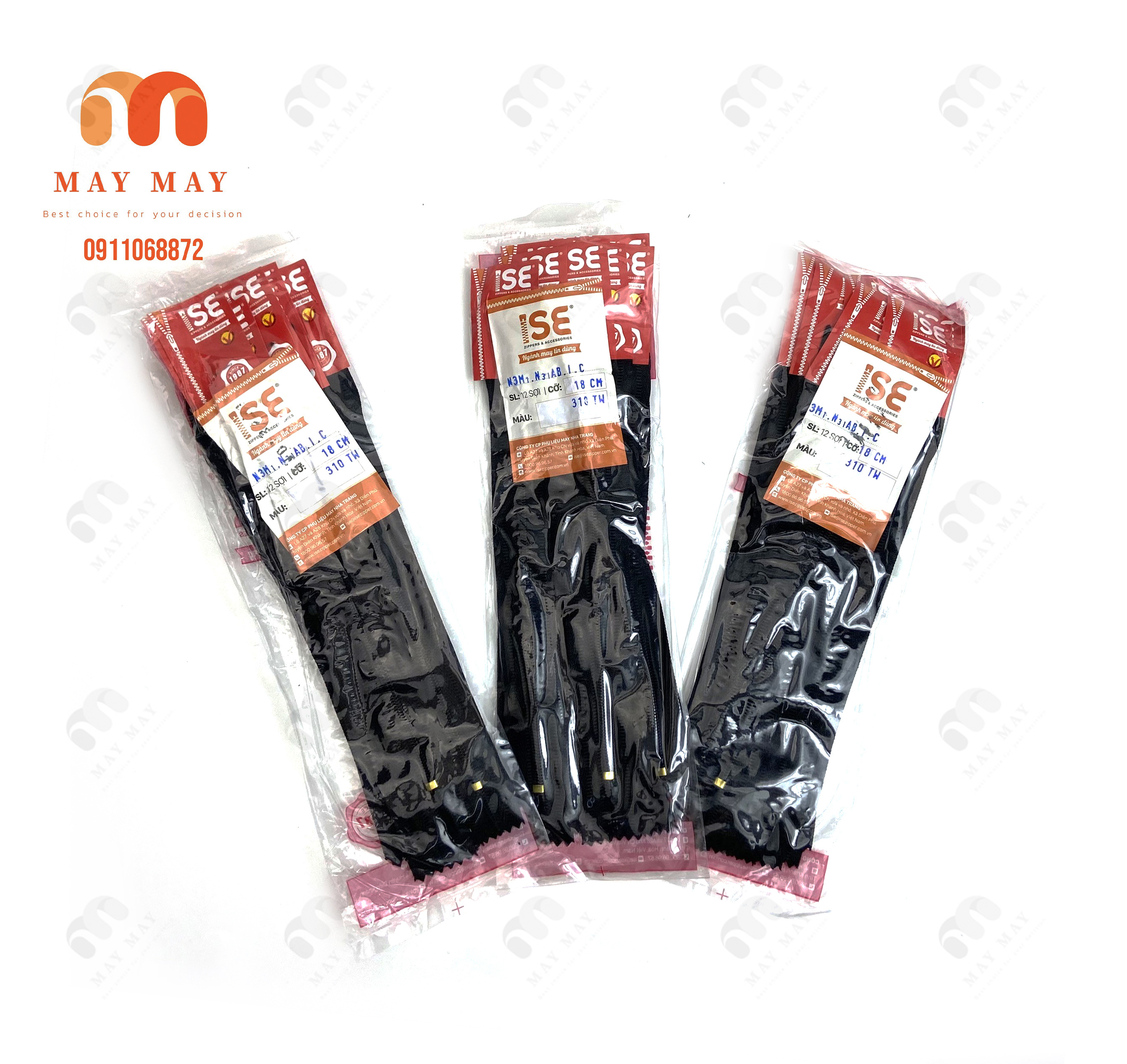 Dây kéo quần tây hợp nhất ISE 18cm hàng chất lượng - Dây kéo quần tây 18cm
