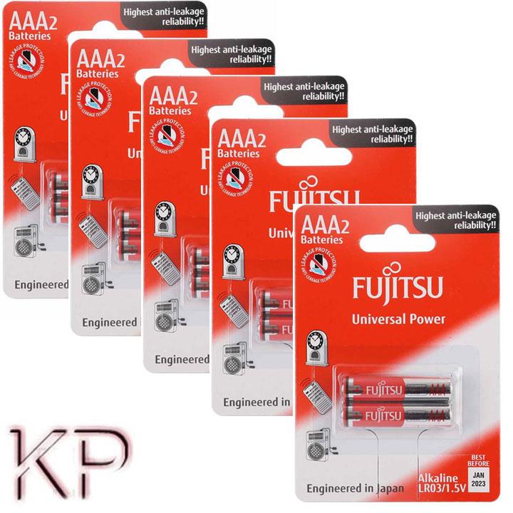 5 vỉ pin đũa aaa alkaline fujitsu 15v vỉ 2 viên