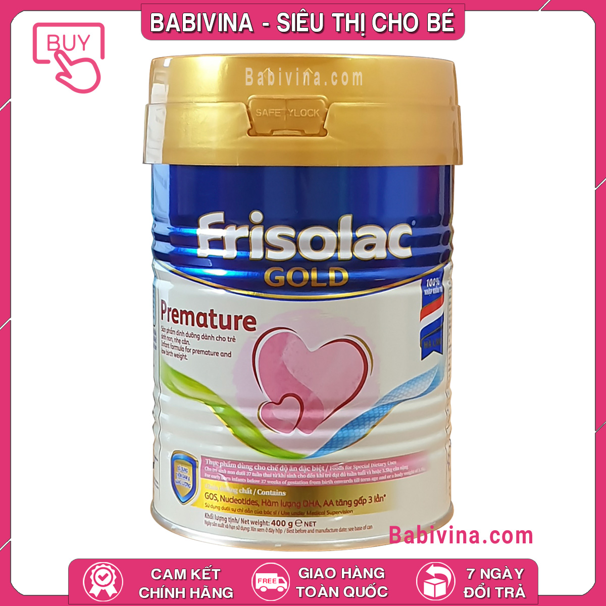 Sữa Frisolac Gold Premature 400g Trẻ 0-12 Tháng Sinh Non, Nhẹ Cân