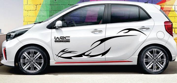 Tem dán sườn xe kia morning