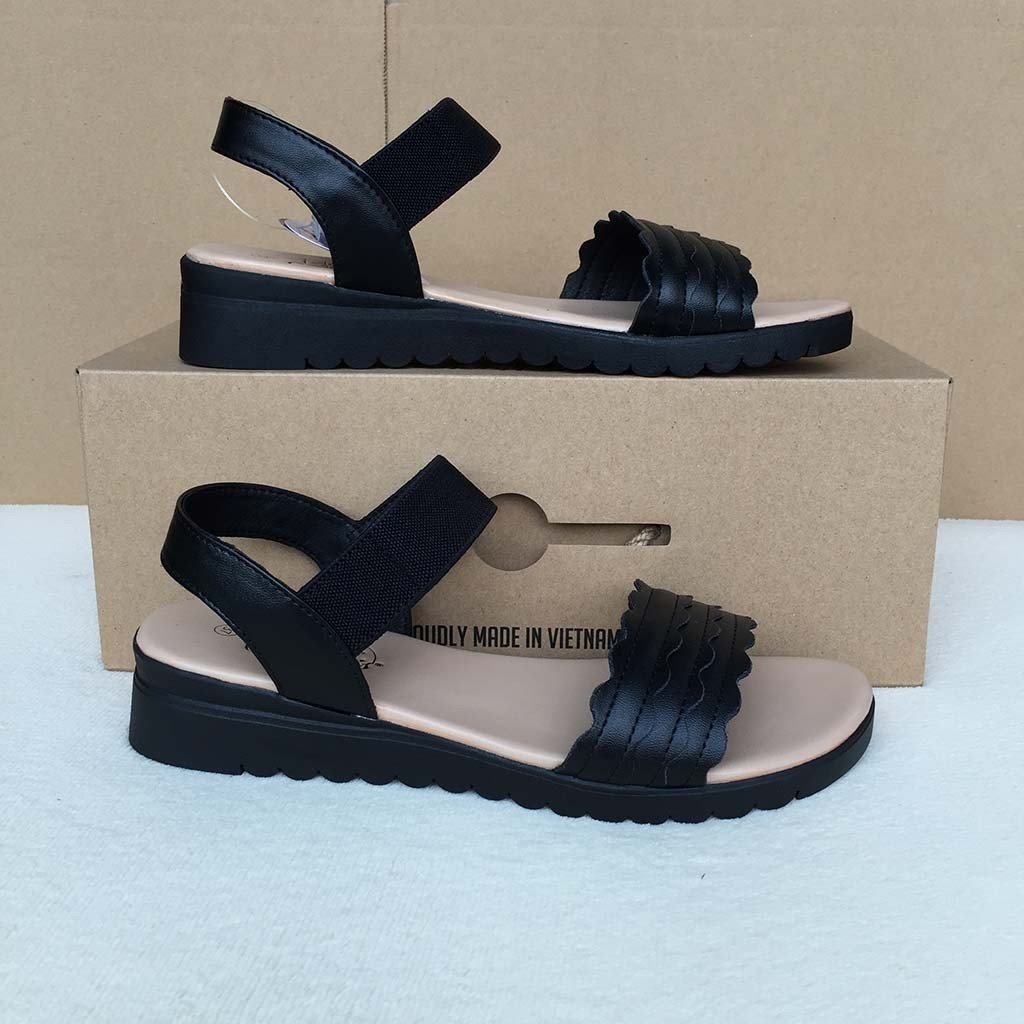 Dép sandal si - pu nữ biti's dtw011088den/dtw011088kem