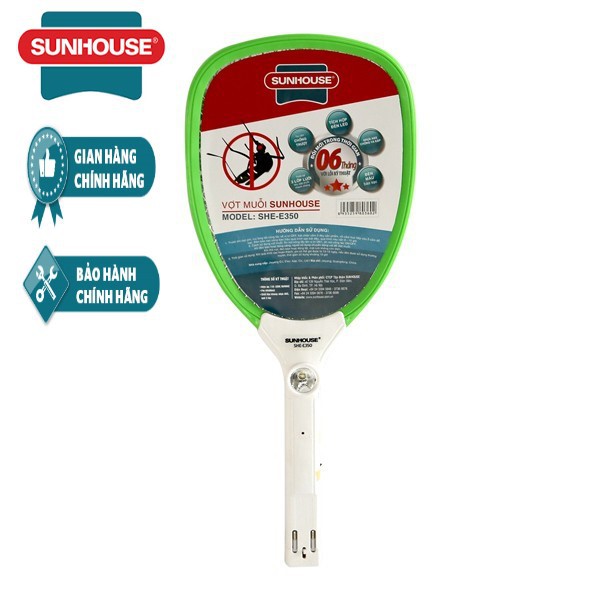Vợt muỗi sunhouse she-e350 màu xanh