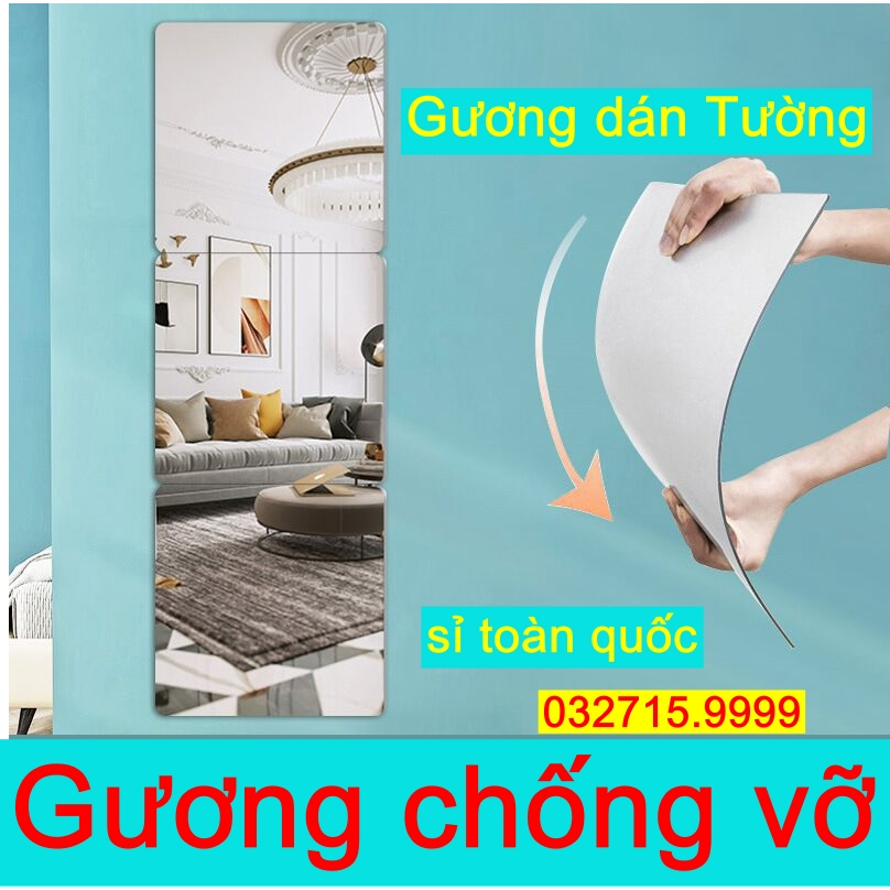 Gương Dán Tường Chống Vỡ Gương Không Vỡ Treo Tường guingw toàn thân gưing di động Dán Tủ Quần Áo giao toàn quốc