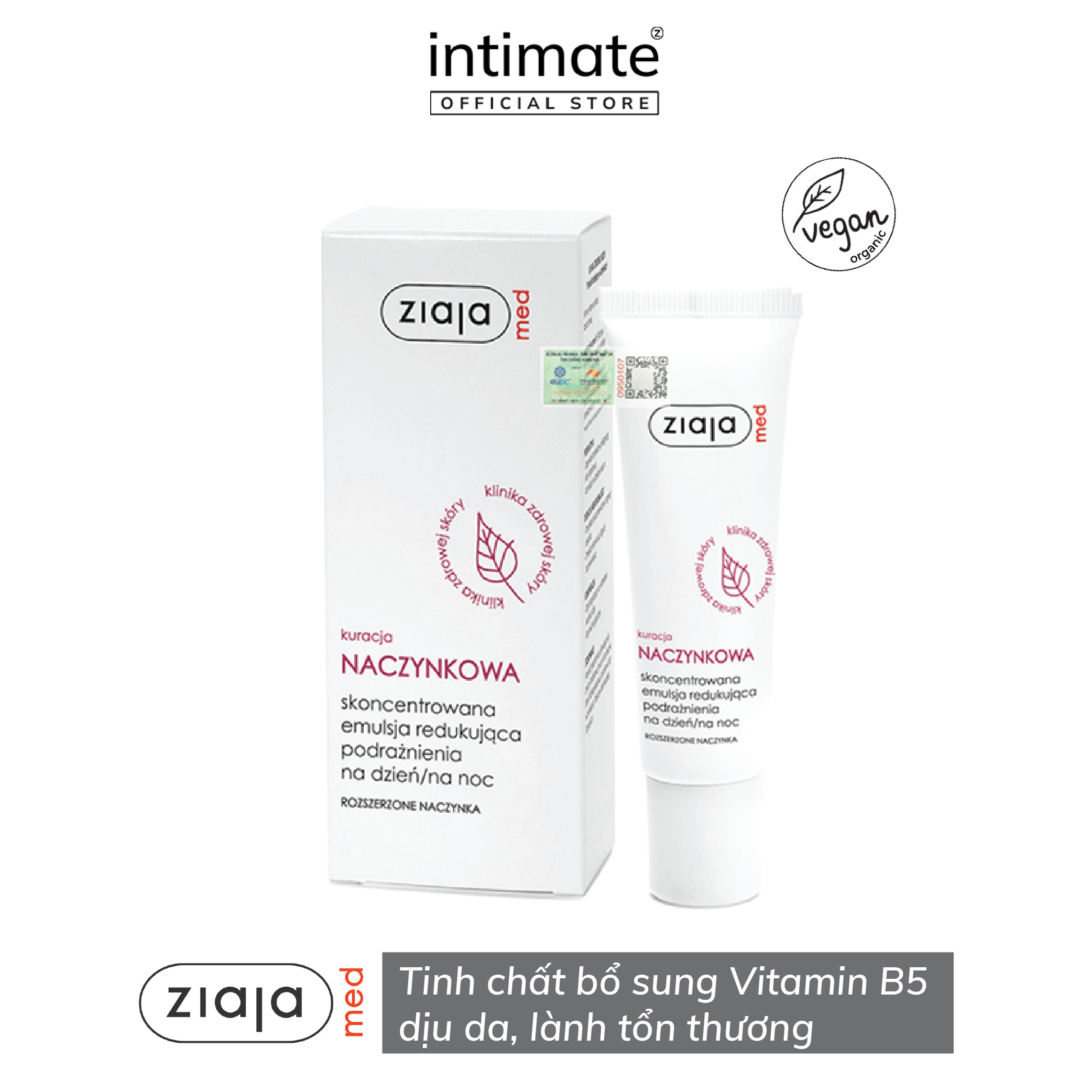 Tinh Chất Phục Hồi Da Bổ Sung B5 Ziaja Med Kuracja Naczynkowa ZIAJA BANIPHAR Giúp Làm Dịu Da, Giảm Kích Ứng 30ml
