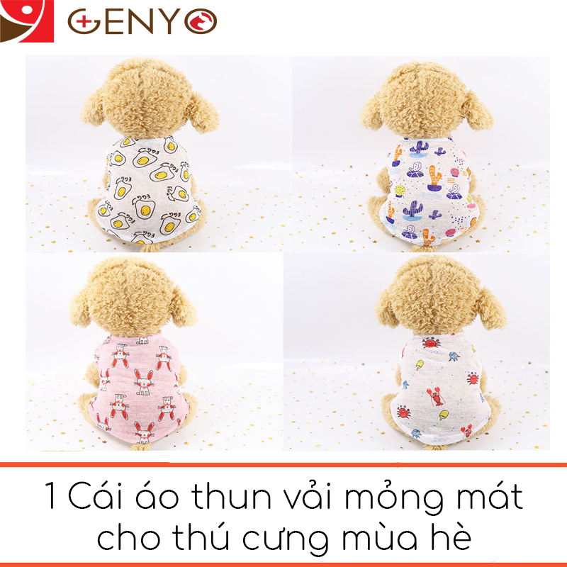 1 Áo ba lỗ vải thoáng cho thú cưng - Áo cho chó mèo 058