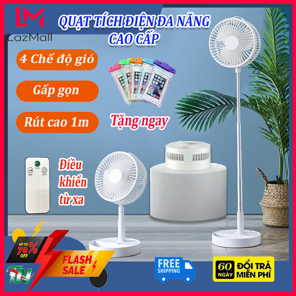 RẺ VÔ ĐỐI Quạt tích điện sàn gấp gọn di động quạt sạc điện mini để bàn quạt mini cho bé pin trâu 4 tốc độ dung lượng pin lớn 7200mAh,điều khiển từ xa tiện lợi