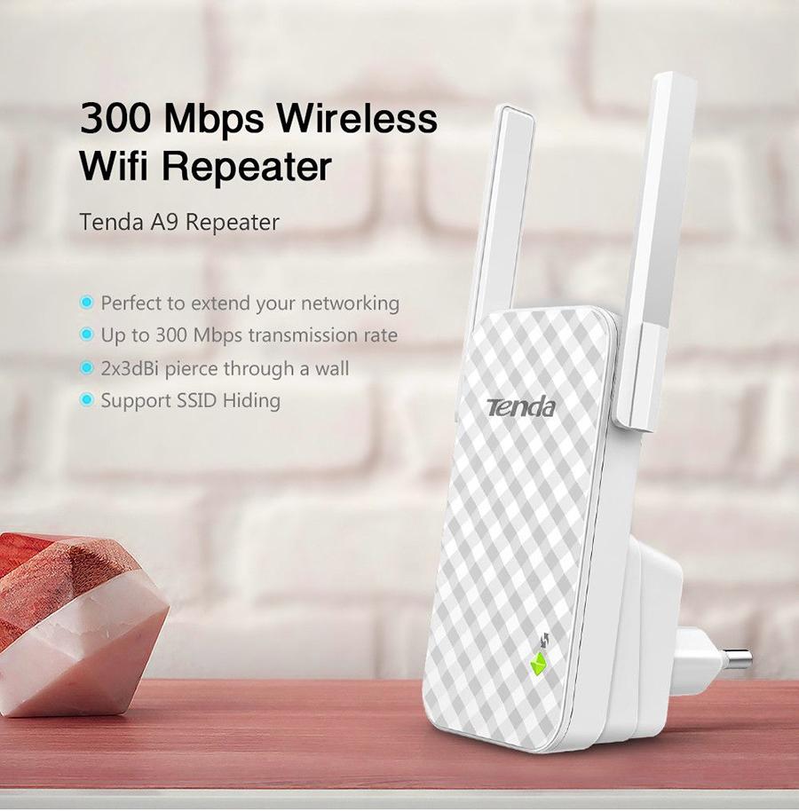 Cục Kích Sóng Wifi, tiếp nối sóng wifi rồi phát lại, bộ thu phát sóng wifi không dây, cuc hut song wifi manh - Bộ mở rộng sóng wifi Tenda A9 Pro 2019 - kích sóng cực mạnh, cài đặt và sử dụng dễ dàng. Bảo hành uy tín