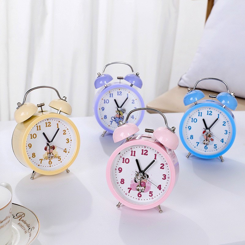 Đồng hồ báo thức để bàn có chuông reo và đèn led