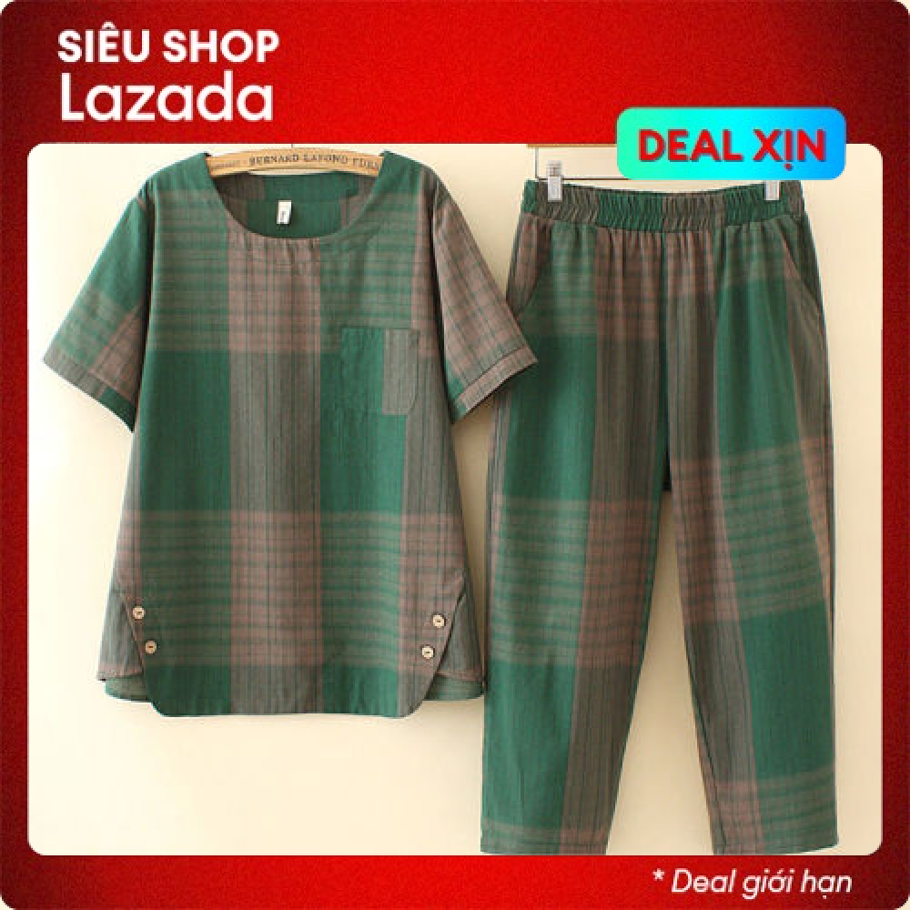 Bộ quần áo thun trung niên cho mẹ / đồ hè cho người trung tuổi / Quần áo chất thun cho mẹ U50