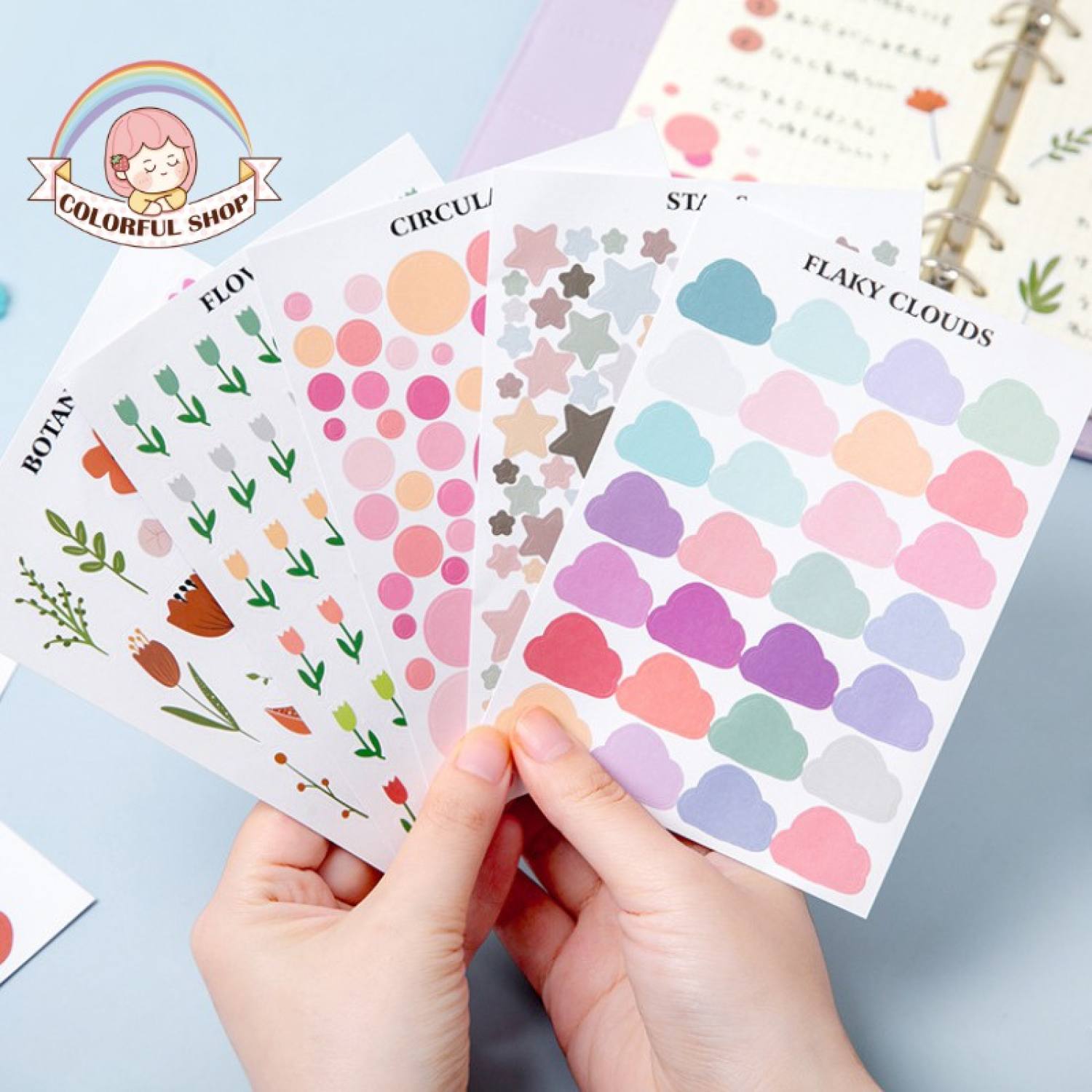 Sticker dán sổ sticker dán họa tiết dễ thương