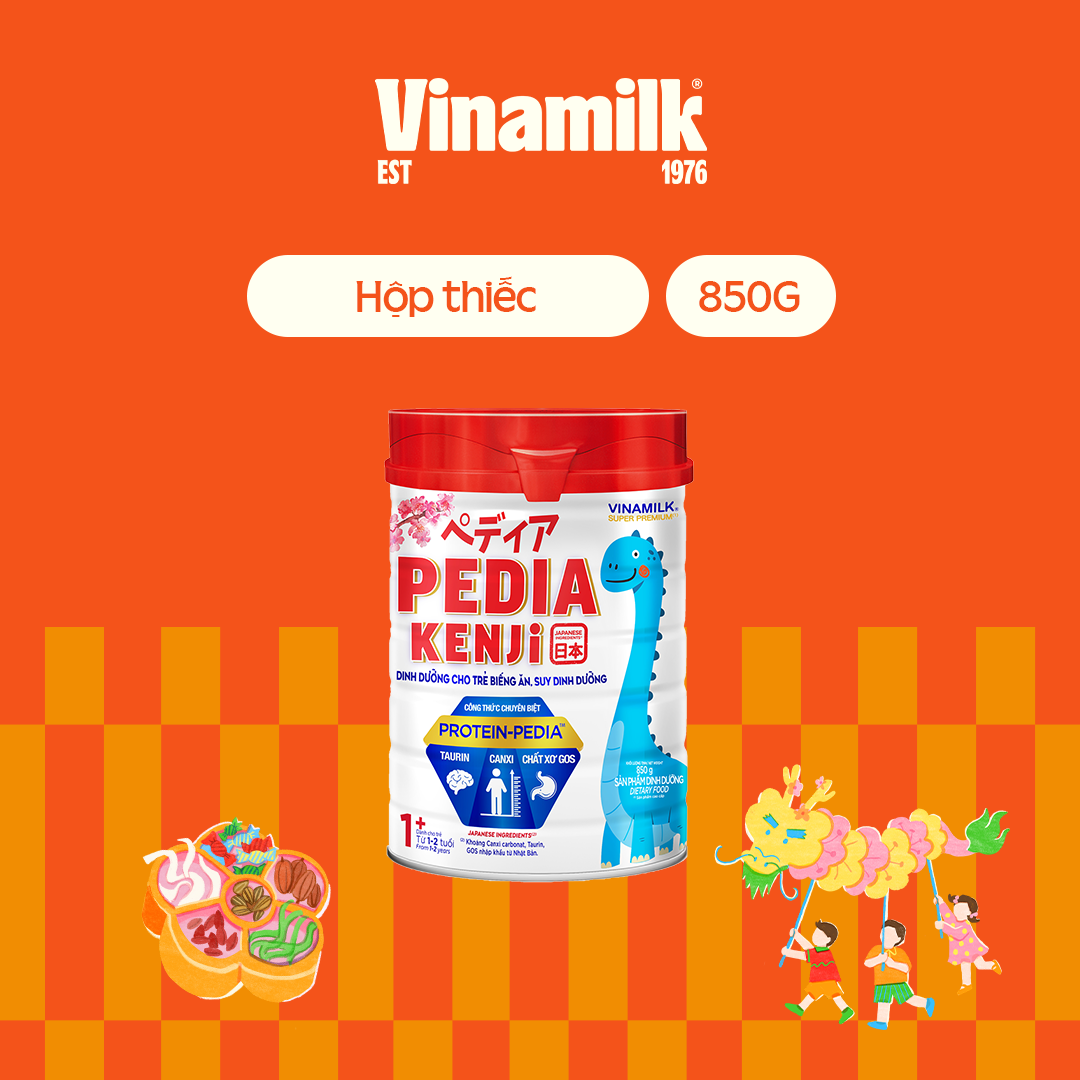 Sữa bột Pedia Kenji 1+ Giải pháp chuyên biệt từ Nhật Bản cho trẻ biếng ăn, suy dinh dưỡng