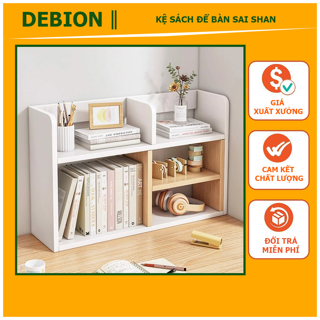 _kệ sách để bàn bàn làm viêc debion thiết kế hiện đại debi157,tủ kệ sách để bàn chất lượng gỗ mdf nhập khẩu cao cấp, kệ sách để bàn phong cách bắc âu chất lượng cao - debion offical