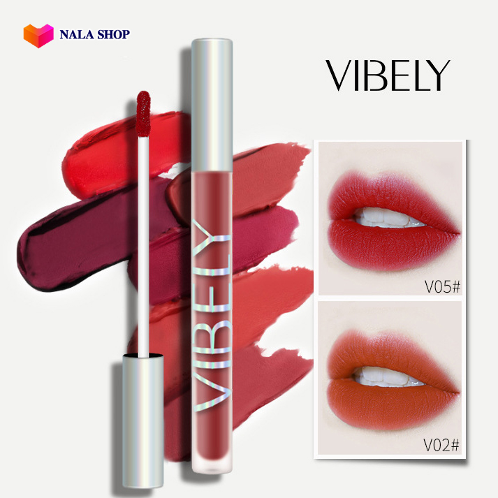 Son kem son môi VIBELY cao cấp 5 màu tùy chọn - [NaLa Shop]